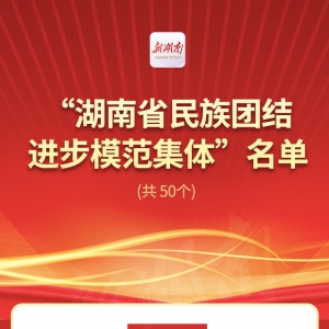 湖南省民族团结进步模范集体和模范个人全名单来了