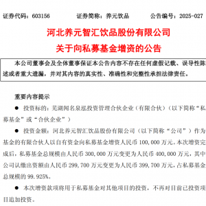 “六个核桃”豪掷10亿元，加码私募！