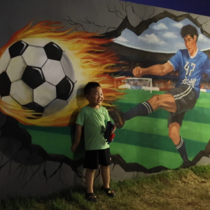 永州：主场我来画 体育场化身新晋“网红”打卡地