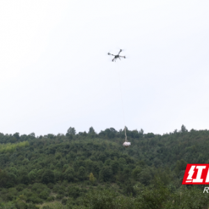祁阳：无人机架“空中快道” 破解油茶运输难题