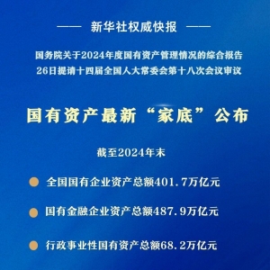 权威快报丨国有资产最新“家底”公布