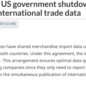 美国政府停摆展现溢出效应：加拿大贸易数据被迫“断更”