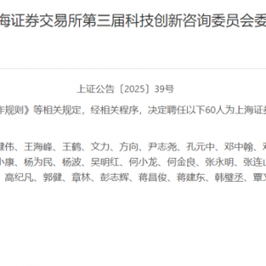 上交所聘任60名咨询委委员 王兴兴等在列