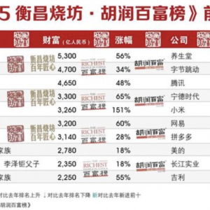 钟睒睒以5300亿身价再度登顶中国首富，雷军时隔十年重回前五 ...