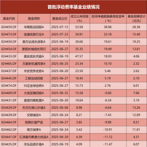 首批浮动费率基金“成绩单”来了