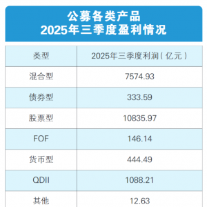 业绩 ETF“霸屏”榜单前十 公募三季度盈利2万亿元