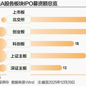 2025年A股IPO回暖：募资额超1300亿 近半涌向科创