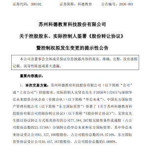 300192，筹划控制权变更！