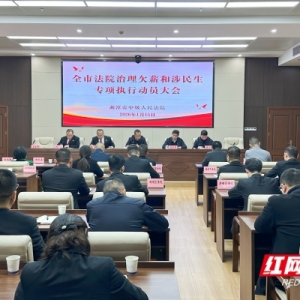 视频丨湘潭法院启动专项执行行动 重拳治理欠薪护民生