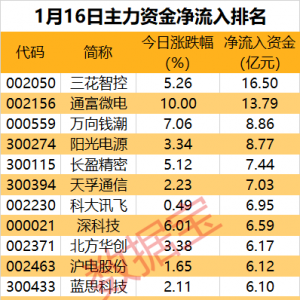 主力资金丨一批热门股尾盘遭主力资金大幅出逃